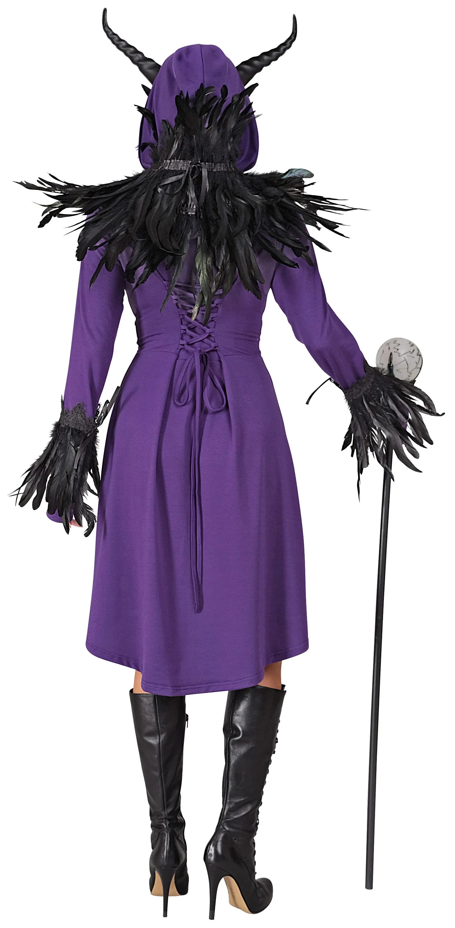 Disfraz Medieval Morado con Capucha para Mujer Medieval Widmann